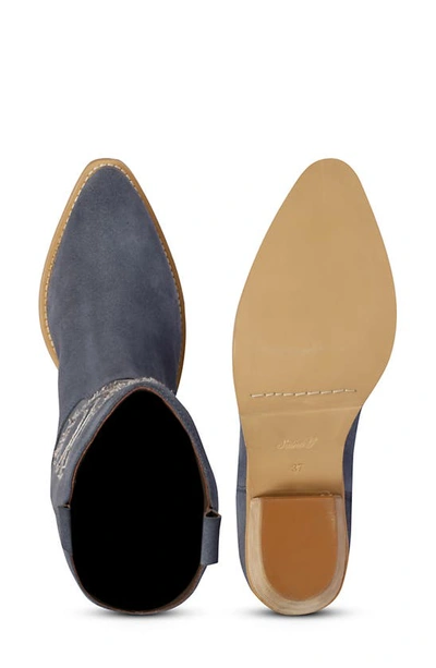 Saint G Martina Pointed Toe Western Boot In Denim