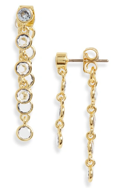 Shop Madewell Stacked Stone Earrings In Gold/ Dusk Peri