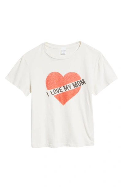 Re/done Classic Tee I Love My Mom In Vintage White
