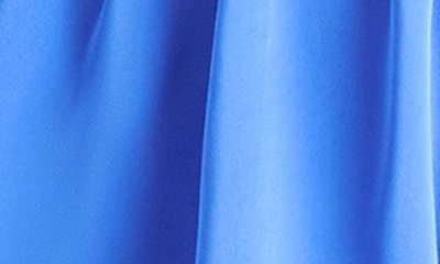 Shop Steve Madden Farrah Long Sleeve Charmeuse Romper In Amparo Blue