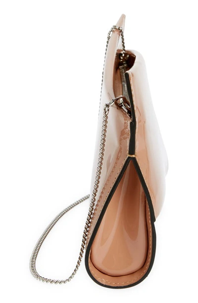 Shop Christian Louboutin Small Loubitwist Leather Clutch In Nude