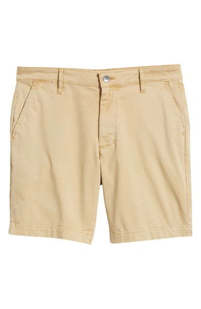 Shop Ag Wanderer 8.5-inch Stretch Cotton Chino Shorts In Sulfur Wheat Fields