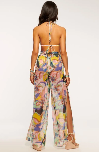 Shop Ramy Brook Coco Floral Cover-up Pants In Lemon Multi Lanai Fl