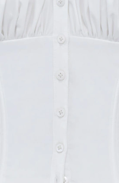 House Of Cb Kitty Puff Sleeve Corset Crop Top In White