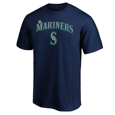 Shop Fanatics Branded Navy Seattle Mariners Team Logo Lockup T-shirt