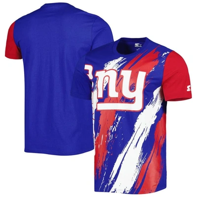 Shop Starter Royal New York Giants Extreme Defender T-shirt
