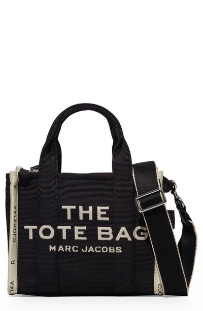 Shop Marc Jacobs The Jacquard Small Tote Bag In Black