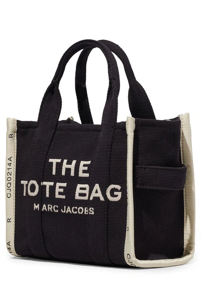 Shop Marc Jacobs The Jacquard Small Tote Bag In Black