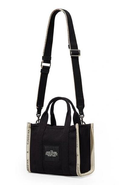 Shop Marc Jacobs The Jacquard Small Tote Bag In Black