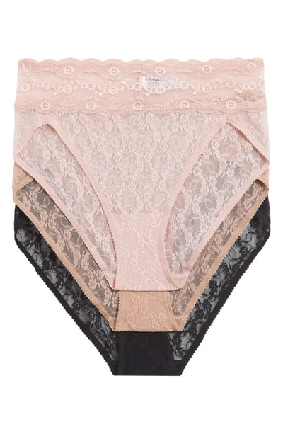 Shop B.tempt'd By Wacoal Assorted 3-pack Lace Kiss High Cut Briefs In Lace Kiss Basic 2