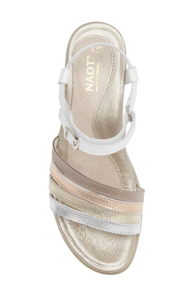 Shop Naot Current Sandal In Silver/ Gold/ Rose Gold/ White