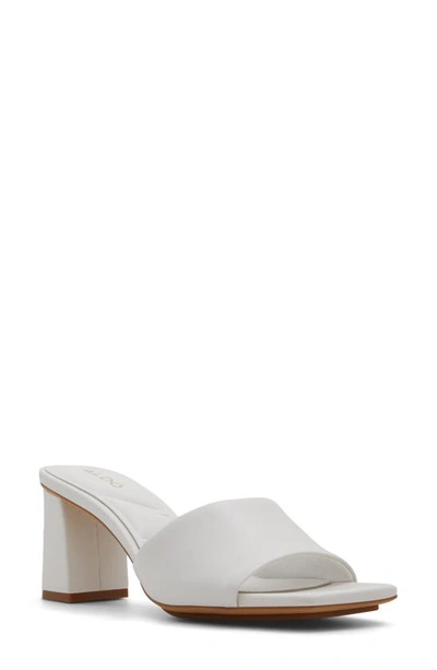 Shop Aldo Vidish Block Heel Sandal In White