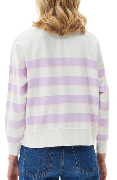 Barbour Snapdragon Stripe Cotton Sweatshirt In Multi Stripe