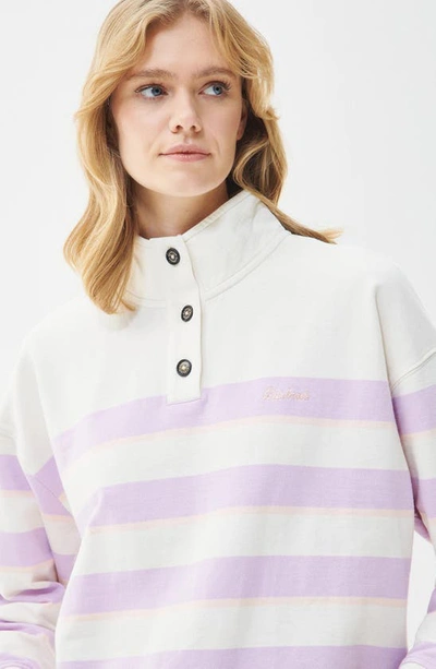 Barbour Snapdragon Stripe Cotton Sweatshirt In Multi Stripe