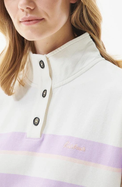 Barbour Snapdragon Stripe Cotton Sweatshirt In Multi Stripe