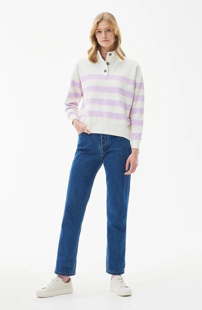 Barbour Snapdragon Stripe Cotton Sweatshirt In Multi Stripe