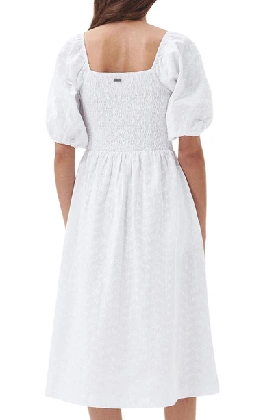Shop Barbour Areca Cotton Eyelet Dress In White