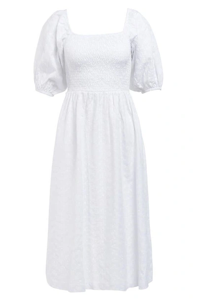 Shop Barbour Areca Cotton Eyelet Dress In White