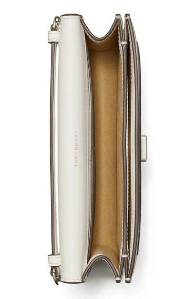 Tory Burch T Monogram Denim Wallet Crossbody In Pearl Blue