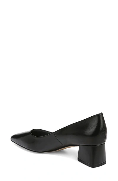 Franco Sarto Racer-pump Pointed Toe Block Heel Pumps In Black