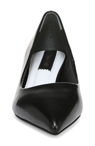Franco Sarto Racer-pump Pointed Toe Block Heel Pumps In Black