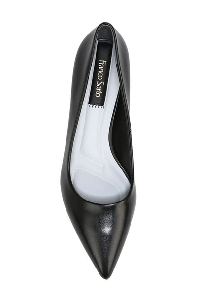 Franco Sarto Racer-pump Pointed Toe Block Heel Pumps In Black