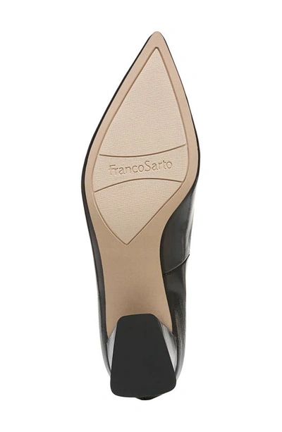 Franco Sarto Racer-pump Pointed Toe Block Heel Pumps In Black