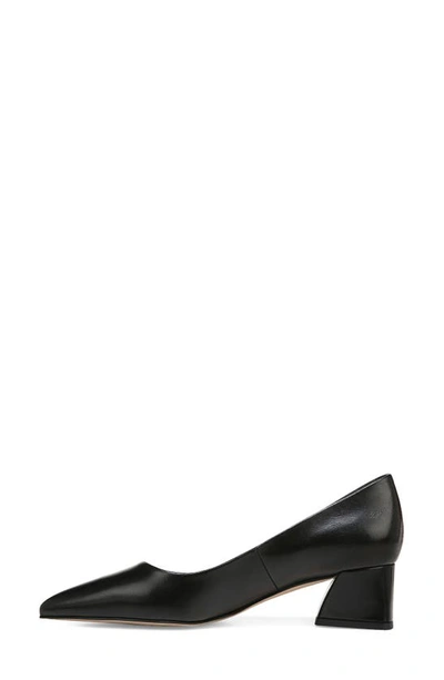 Franco Sarto Racer-pump Pointed Toe Block Heel Pumps In Black