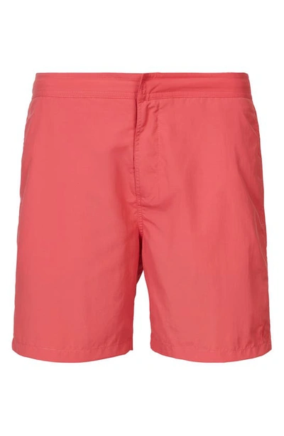 Shop Allsaints Warden Swim Shorts In Hibiscus Red