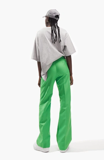 Shop Asos Design Ultimate Straight Leg Trousers In Medium Green