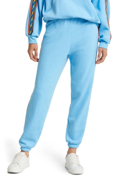 Aviator Nation Bolt Stripe Sweatpants In Sky neon Rainbow ModeSens