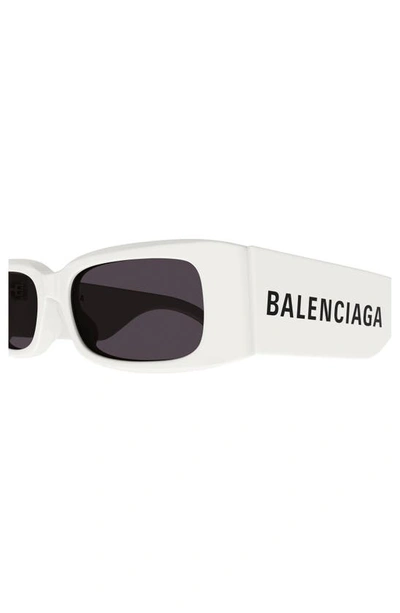 Shop Balenciaga 56mm Rectangular Sunglasses In White