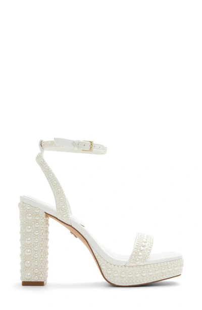 Shop Aldo Lulu Block Heel Platform Sandal In White