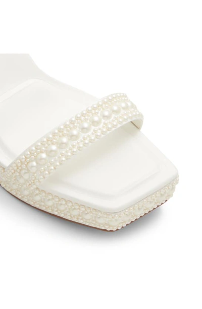 Shop Aldo Lulu Block Heel Platform Sandal In White