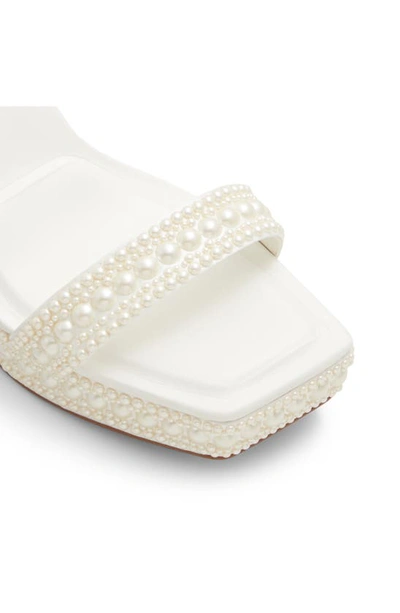 Aldo Lulu Block Heel Platform Sandal In White