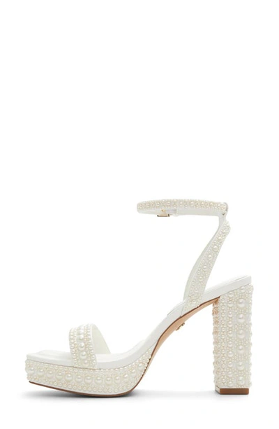 Aldo Lulu Block Heel Platform Sandal In White