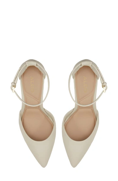 Shop Aldo Millgate Block Heel Pointed Toe Sandal In Other White