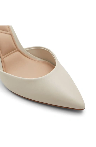 Shop Aldo Millgate Block Heel Pointed Toe Sandal In Other White