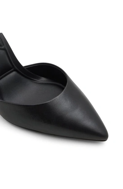 Shop Aldo Millgate Block Heel Pointed Toe Sandal In Other Black