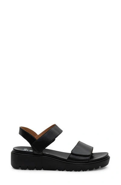 Ara Bellvue Ii Strappy Sandal In Black Nappa Leather