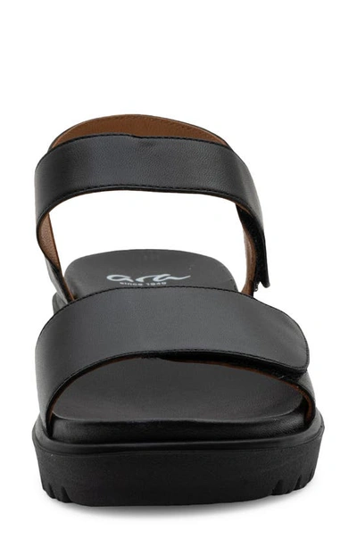 Ara Bellvue Ii Strappy Sandal In Black Nappa Leather
