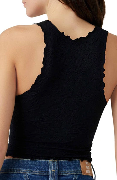 Free People Intimately Fp Here For You Racerback Crop Tank In Black