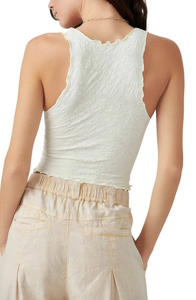 Shop Free People Intimately Fp Here For You Racerback Crop Tank In Ivory