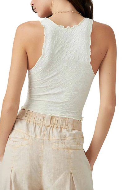 Free People Intimately Fp Here For You Racerback Crop Tank In Ivory