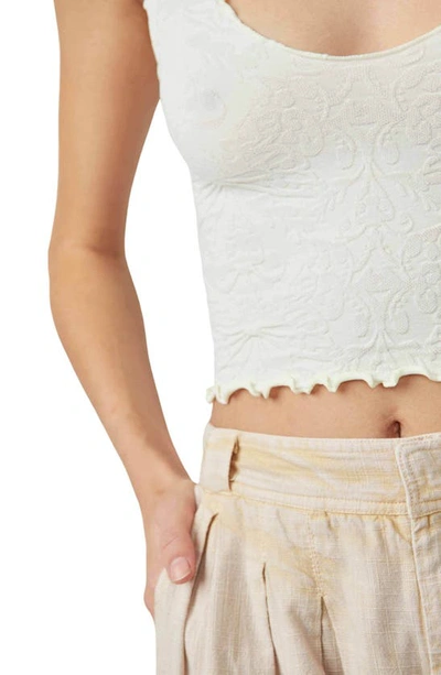 Free People Intimately Fp Here For You Racerback Crop Tank In Ivory