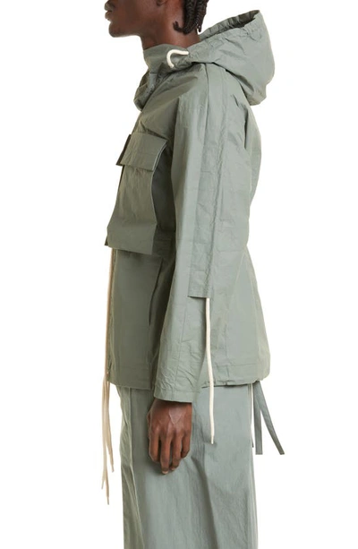 Shop Craig Green Laced Coated Anorak In Green
