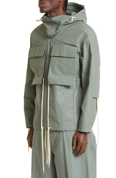 Shop Craig Green Laced Coated Anorak In Green