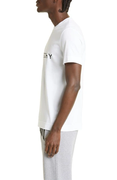 Shop Givenchy Slim Fit Cotton Logo Tee In White