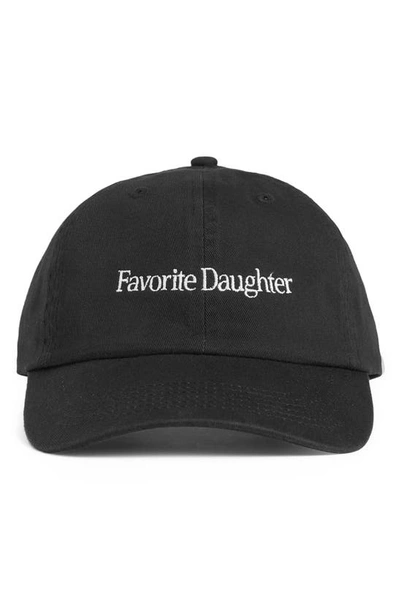 Shop Favorite Daughter Classic Logo Cotton Twill Baseball Cap In Black