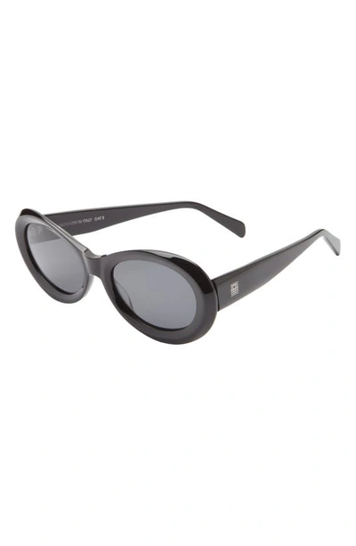 Shop Totême The Ovals Sunglasses In Black
